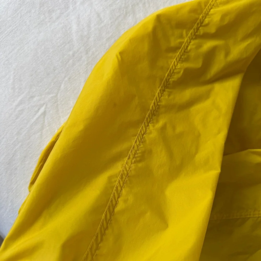Nike Yellow Windbreaker Jacket Full Zip‎ Mesh Lined S Distressed